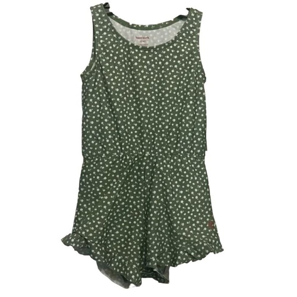 Honey Mark Kids Romper, Green Floral 2T/3T 3T/4T. 4T/5T